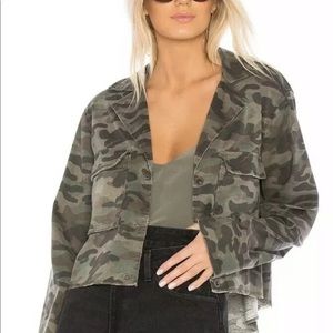 Bella Dahl crop military camouflage camo jacket S